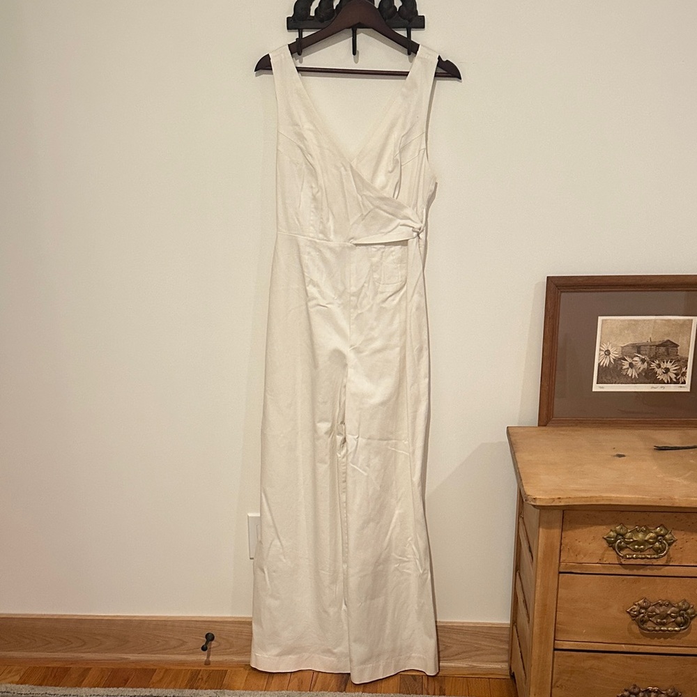 Anthropologie Cream Jumpsuit